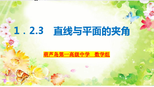 直线与平面的夹角+课件-高二上学期数学人教B版(2019)选择性必修第一册课