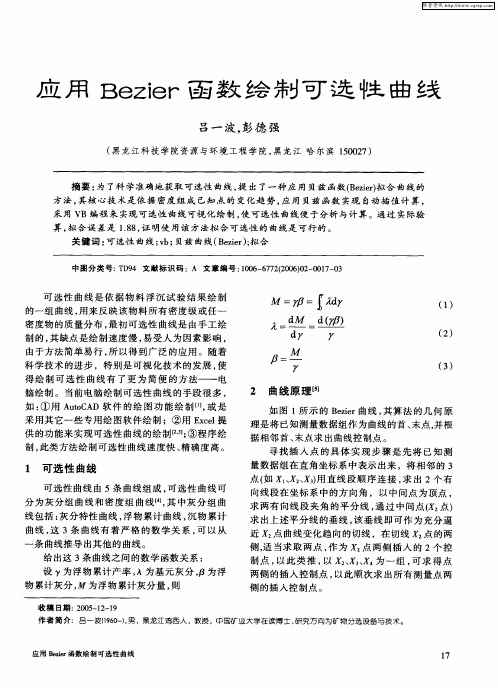 应用Bezier函数绘制可选性曲线