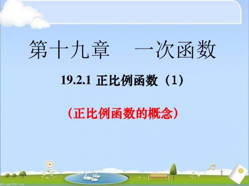 19.2.1 正比例函数