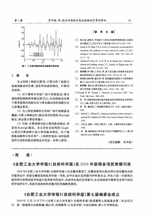 《合肥工业大学学报》(自然科学版)在2009年获得多项优秀期刊奖