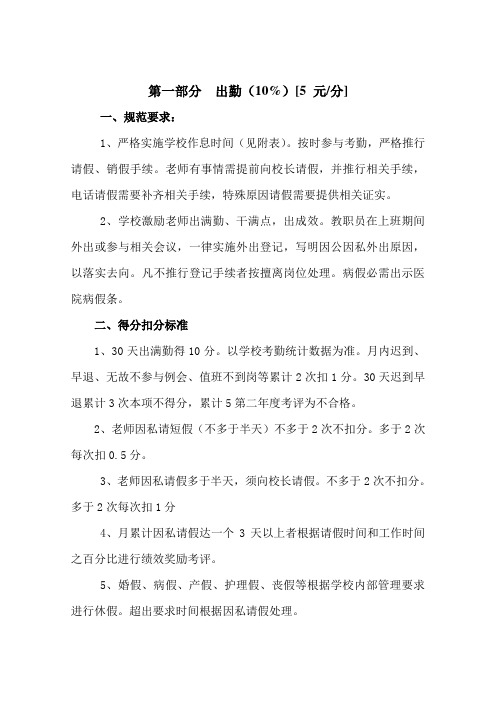 辅导机构教师绩效考核