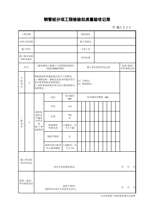 江苏省建设工程质监0190910六版表格文件QL4.2.4.1