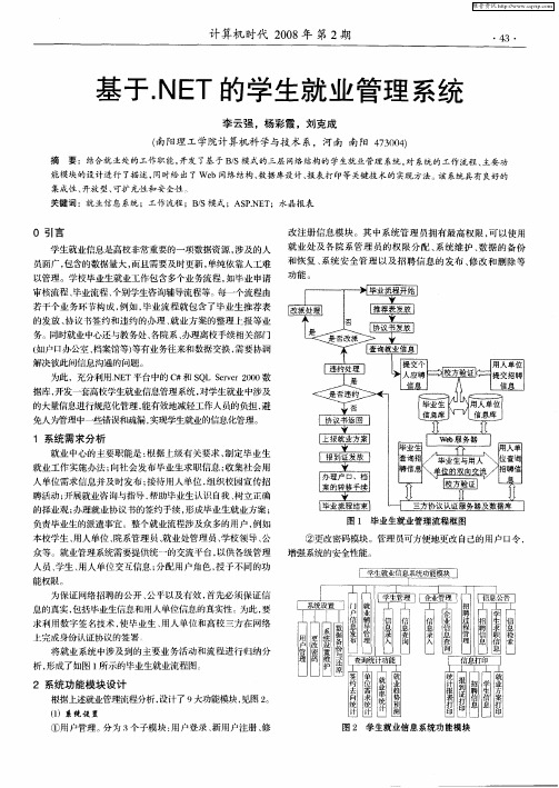 基于.NET的学生就业管理系统