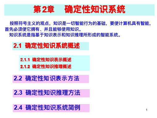 人工智能2-第2章-确定性知识系统