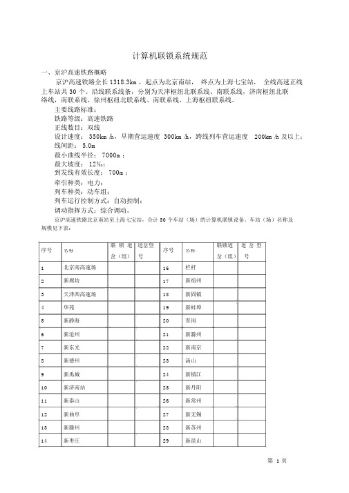 (完整版)计算机联锁技术规范