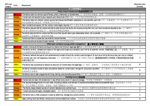 EICC 审核要点(中英文对照)