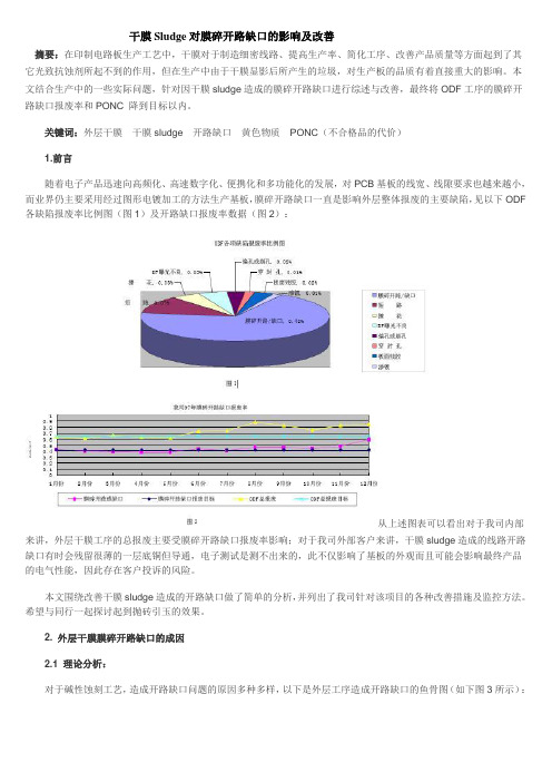 干膜对膜碎开路缺口的影响及改善