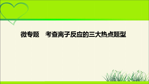 《微专题 考查离子反应的三大热点题型》示范课教学课件【化学人教版高中必修第一册(新课标)】