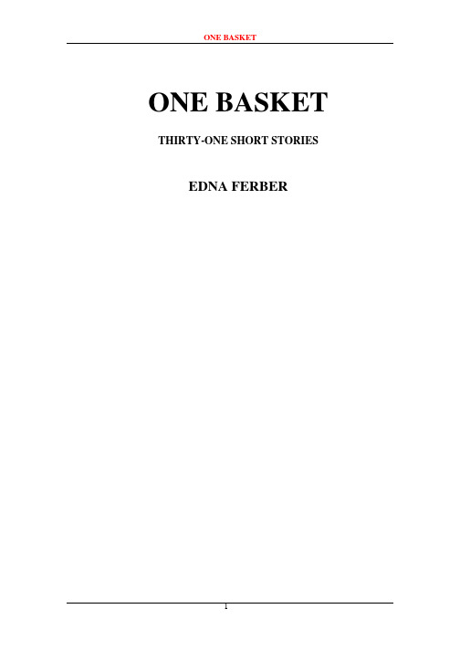 英语阅读-英文原著-One Basket(一个篮子)