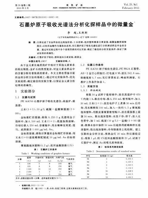 石墨炉原子吸收光谱法分析化探样品中的微量金