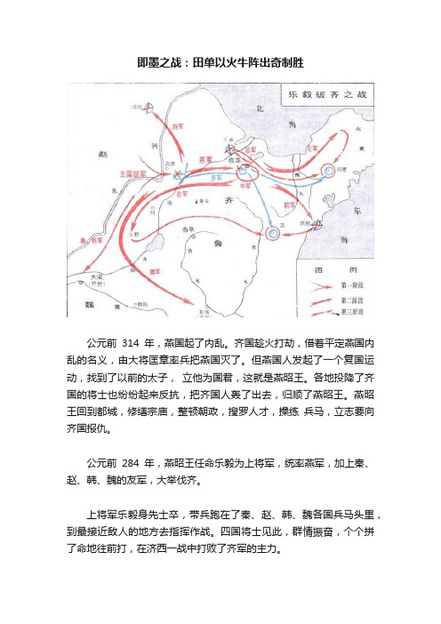 即墨之战：田单以火牛阵出奇制胜