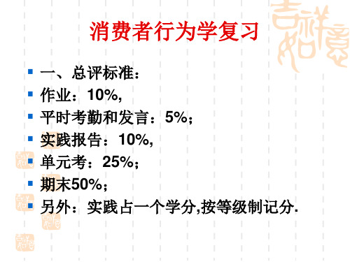 《消费者行为学复习》PPT课件