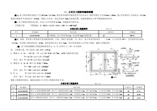 工程量清单计价编制实例(土建全套实例)