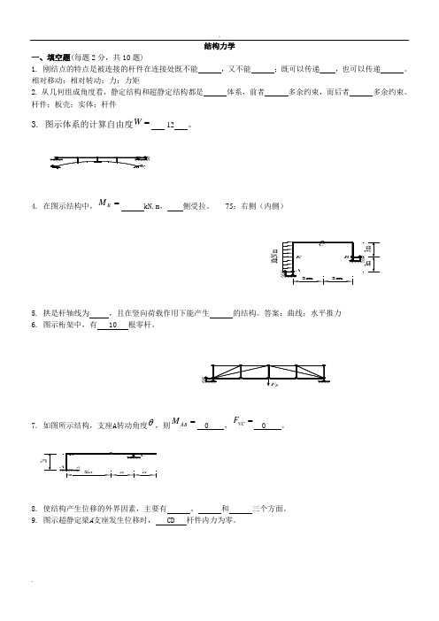 结构力学考试答案