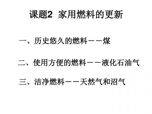 家用燃料的更新