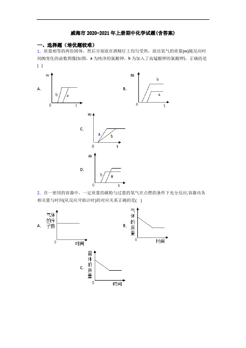 威海市2020-2021年上册期中化学试题(含答案)