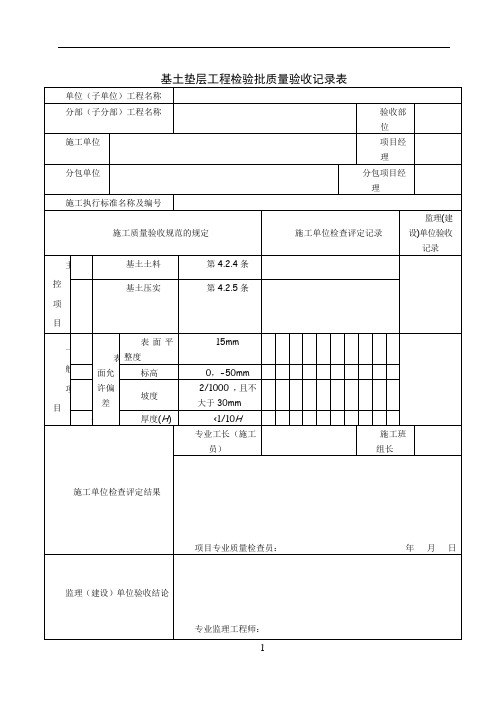 建筑工程装饰装修工程质量验收专用表格