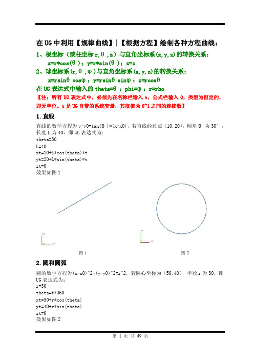 在UG中118种UG方程曲线