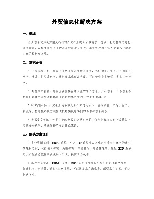 外贸信息化解决方案