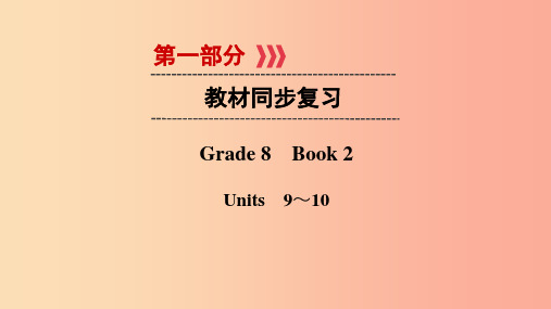 遵义专用2019中考英语高分一轮复习第1部分教材同步复习Grade8book2Units9_10课件