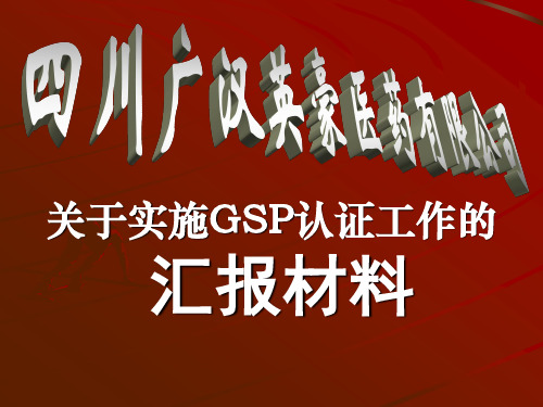 GSP认证汇报材料