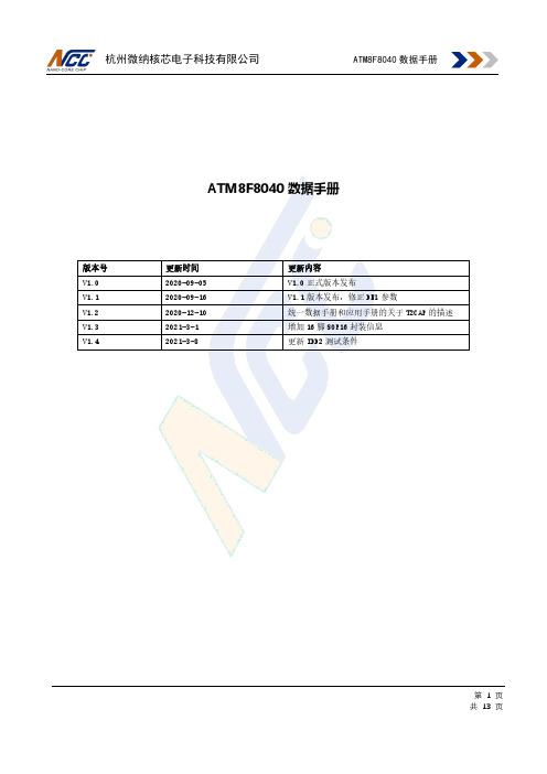 ATM8F8040 数据手册说明书