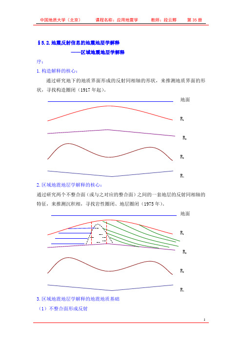 地震反射信息的地震地层学解释-区域地震地层学