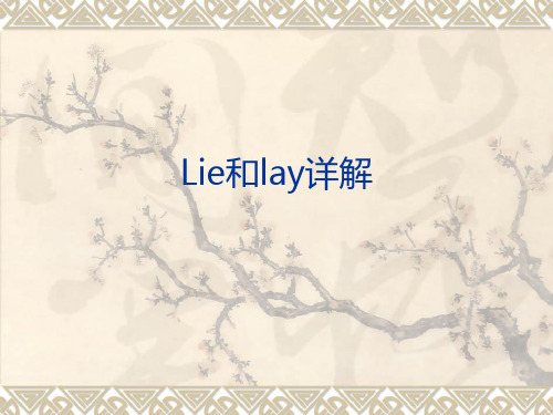 Lie和lay详解