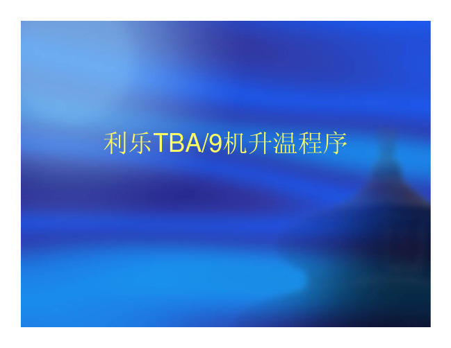 TBA9机升温程序