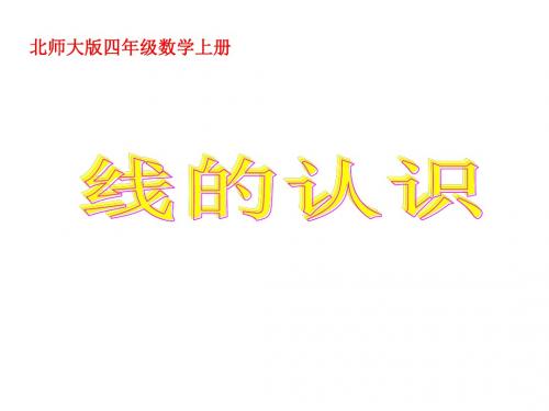 北师大版数学四年级上册第二单元《线的认识》PPT课件3