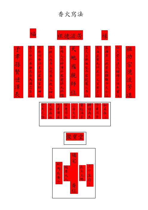 香火写法和结婚对联(繁体字)2