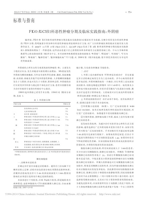 FIGO_IGCS妇科恶性肿瘤分期及临床实践指南_外阴癌_林仲秋