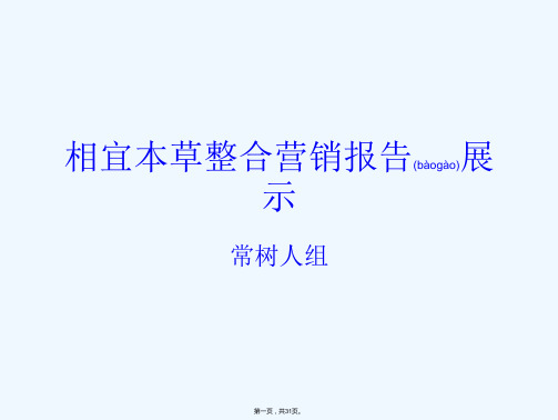 相宜本草整合营销报告展示