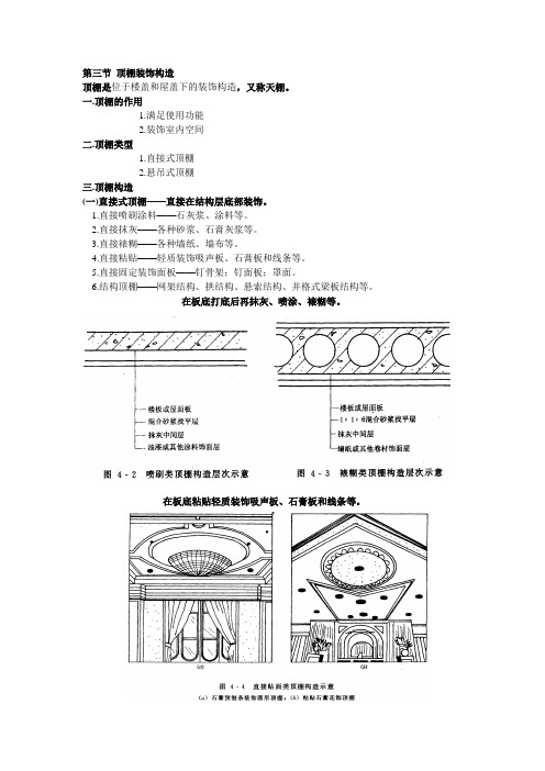 建筑构造课程顶棚装饰构造