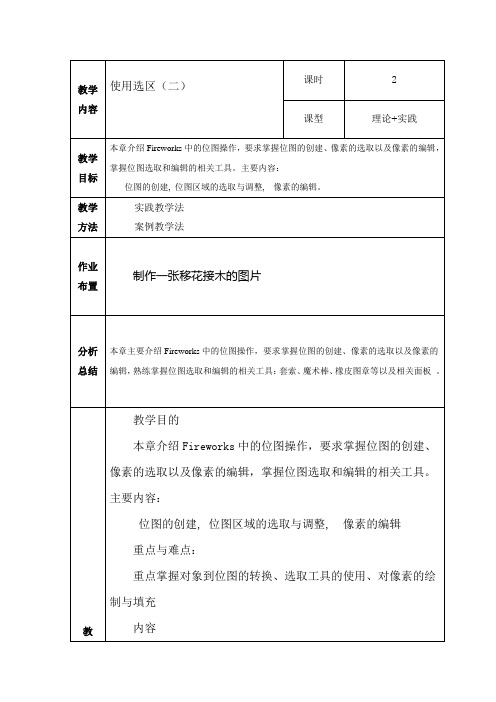 使用选区(二)-Fireworks教案