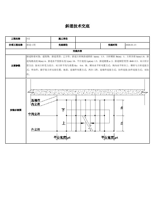 斜道技术交底