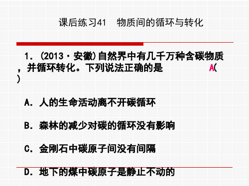 浙教版初中科学课后练习41 物质间的循环与转化精品PPT课件