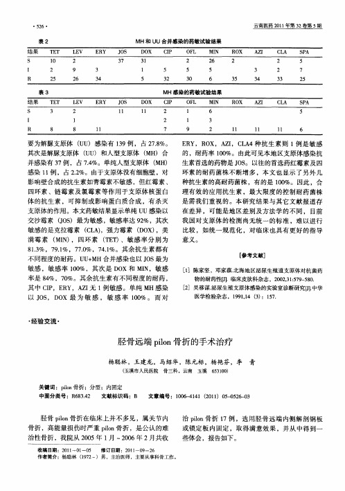 胫骨远端pilon骨折的手术治疗