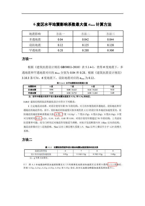 (完整word版)水平地震影响系数最大值计算方法