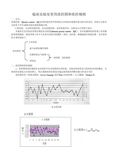 临床实验室常用质控图和质控规则