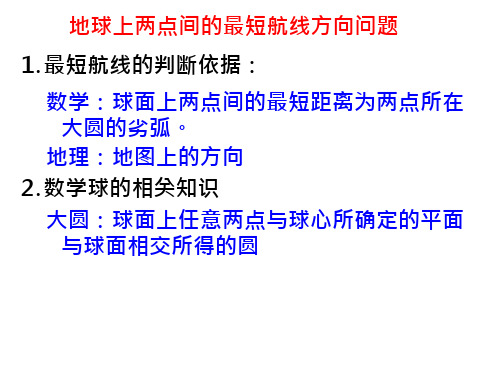 球面两点最近距离、看