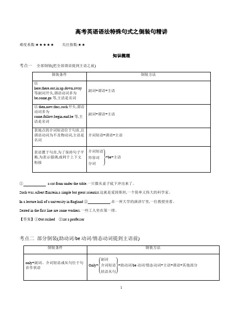 高考英语语法特殊句式之倒装句精讲