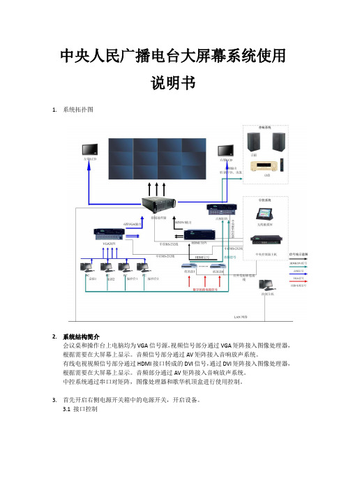 中央人民广播电台大屏幕系统使用说明书