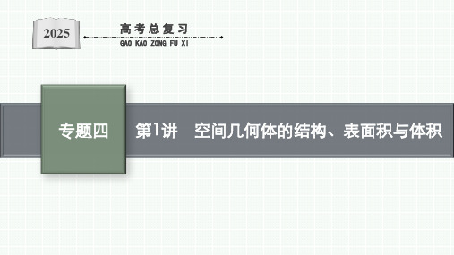 2025高考数学二轮复习空间几何体的结构、表面积与体积