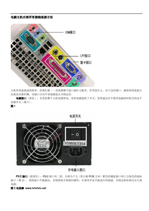 电脑主机内部所有接线连接方法使用