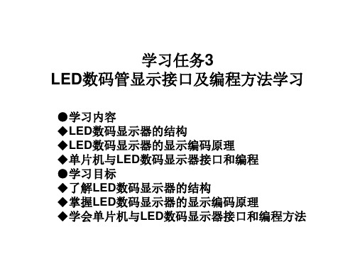 单片机原理及应11  LED数码管显示-PPT课件