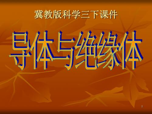 13导体与绝缘体科学PPT演示课件