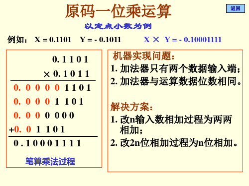 原码补码乘除法