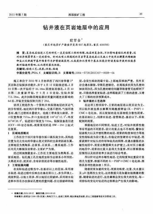 钻井液在页岩地层中的应用