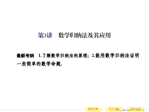 2016届数学一轮人教A版配套精品课件 13-3数学归纳法及其应用